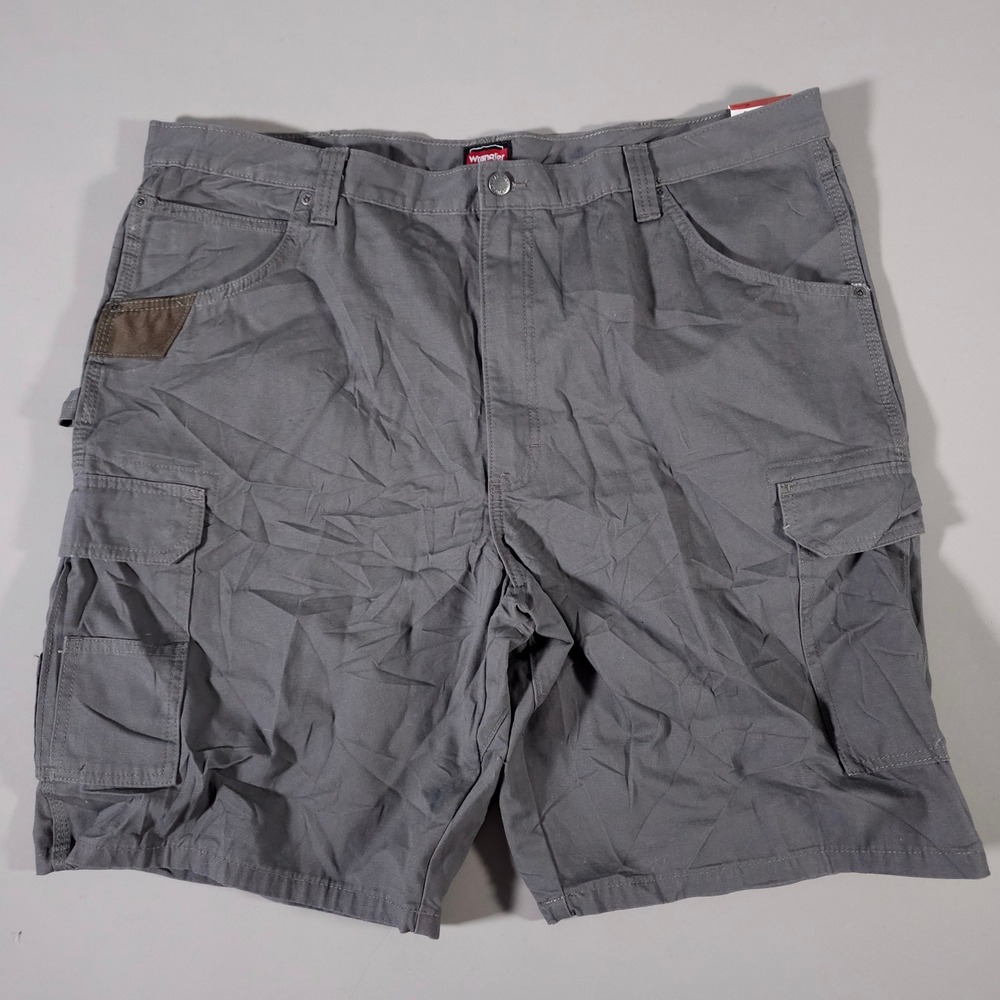 Wrangler Cargo Shorts Mens 42 Gray Ranger Relaxed Fit Workwear Ripstop 112337766